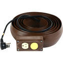 Photo of Flexiduct Lay-Flat AC Power Extension 12 Foot Brown
