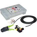 Photo of 12G BNC Cable Making Kit with 20 Amphenol BNCs & 100 Foot Belden 4505R RG59 - Crimper & Stripper Included