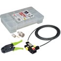 12G BNC Cable Making Kit with 20 Amphenol BNCs & 100 Foot Belden 4855R Mini-RG59 - Crimper & Stripper Included