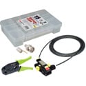 Photo of 12G BNC Cable Making Kit with 20 Amphenol BNCs & 100 Foot Belden 4855R Mini-RG59 - Crimper & Stripper Included