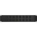 Photo of 16 Point Neutrik FireWire Patchbay 6-Pin Black Barrel Connectors