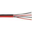 Belden 1504A CM-Rated 4-Cond Microphone/Analog Audio Cable TC Shielded 2-22 AWG - Red/Black - Per Foot