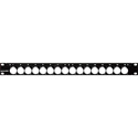 Photo of Canare161U Unloaded 16 Point XLR D-Hole Series Patch Panel