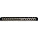 My Custom Shop 16-Port Flushmount Canare XLR to Solder Point Patch Panel with 8 Male & 8 Female - 1RU