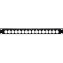 My Custom Shop 16-Port Unloaded Canare Style Rack Panel with Port Numbers - 1RU