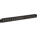 My Custom Shop 16-Port 4K/8K 12G-SDI Feed-Through Grounded BNC Patch Panel - 1RU