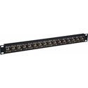 My Custom Shop 16XB/R-HD-NB 16-Port Recessed Neutrik 75 Ohm 12G SDI BNC Feedthrough Patch Panel - 1RU