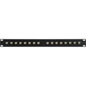 My Custom Shop 16XB-HD 16-Port 12G-SDI BNC Feed-Through Patchbay Panel for HD-SDI and SDI - 1RU