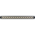 My Custom Shop 16XBNCR-CAN 16-Port 4K 12G-SDI Recessed BNC Feed-Through Patch Panel - 1RU