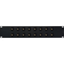 My Custom Shop 16XEHBNC2-B 16-Port BNC Patch Panel w/ Black Switchcraft E Series - 2RU