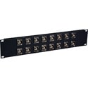 My Custom Shop 16-Port 4K/8K 12G-SDI Feed-Through BNC Patch Panel - 2RU