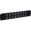 My Custom Shop 16XUHD-BNCR 16-Port 4K/8K 12G-SDI Feed-Through BNC Patch Panel - 2RU