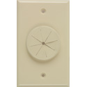 Photo of Midlite 1GIV-GR1 1 GANG Wireport Wall Plate with Grommet- Ivory