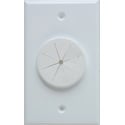 Photo of Midlite 1GWH-GR1 1 GANG Wireport Wall Plate with Grommet- White