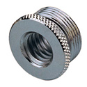 3/8-16 Female to 5/8-27 Male Euro to US Mic Thread Adapter w/Flange - Zinc Coated