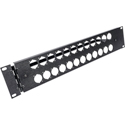 Photo of My Custom Shop 24-Port Unloaded Rack Panel for 24 D-Series Connectors with Vertical Hinge- 2RU