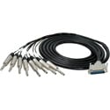Sescom DB25 DA-88 Audio Cable Canare Analog 25-Pin D-Sub Male to 8 1/4 TRS Balanced Male - 5 Foot