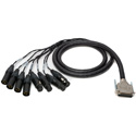 Photo of Sescom DB25 DA-88 Audio Cable Mogami 25-Pin D-Sub Male to Combo 4 XLR Female and 4 XLR Male - 10 Foot