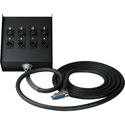 Sescom 25MD-XCB-YM05 DB25 Audio Cable Mogami 25-Pin D-Sub Male to Combo 4 XLR Female and 4 XLR Male Fan Box - 5 Foot