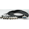 Photo of Sescom 25MD-XM-YM05 DB25 Audio Cable Mogami 25-Pin D-Sub Male to 8 XLR Male - Yamaha - 5 Foot