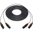 Sescom 2XLM-2XLF-10 2-Channel Snake Cable XLR Male to XLR Female with 15 inch Fanout - 10 Foot
