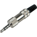 3.5mm TRRS 4 Conductor All Metal Audio & Video Plug
