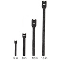 Photo of Black 5 Inch Soft cinch VELCRO&reg; Brand Polytie Cable Tie - 25 Pack