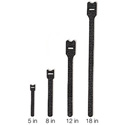 Photo of Black 8 Inch Softcinch VELCRO&reg; Brand Hook & Loop Polytie Cable Tie 25 Pack