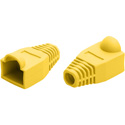 Photo of CAT5 Snagless Round Boot for For 8 Conductor RJ-45 Modular Plug (Yellow)