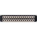 My Custom Shop 32CJ-X2F 32-Port Flushmount Canare Male XLR to Solder Point Patch Panel - 2RU