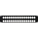 Photo of My Custom Shop 32-Port Unloaded Canare Style Rack Panel with Port Numbers - 2RU