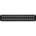 Photo of My Custom Shop 32XB/R-HD 32-Port Recessed 75 Ohm 12G SDI BNC Feedthrough Patch Panel - 2RU