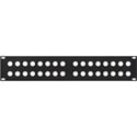 My Custom Shop 32-Port Unloaded BNC Panel Black .060 Flanged - 2RU