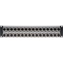 My Custom Shop 32XLRMF-L 32-Port XLR Patch Panel w/ 16 Male and 16 Female NC3D-L-1 Series Connectors - 2RU- Lacing Bar