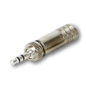 Switchcraft 35HDLNNS 3.5mm Locking Plug Phone Connector with Nickel Body & Pin - Accepts 0.175-Inch Diameter Cable