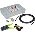 3G BNC Cable Making Kit with 20 Kings BNCs & 100 Foot Belden 1505A RG59 - Crimper & Stripper Included