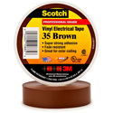 3M Scotch 35 Color Coding Electrical Tape 1/2 Inch x 20 Feet Brown