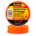 3M Scotch 35 Color Coding Electrical Tape 1/2 Inch x 20 Feet Orange