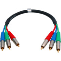 Photo of Laird Canare V3-3C 3-Channel RCA Component Cable - 18 Inch