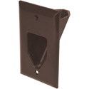 Photo of Datacomm 45-0001 1 Gang Recessed Low Voltage Cable Plate - Brown