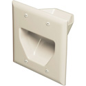 Photo of Datacomm 45-0002 2 Gang Recessed Low Voltage Cable Plate - Lite Almond