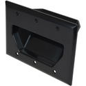 Photo of Datacomm 3 Gang Recessed Low Voltage Cable Plate - Black