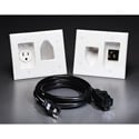 Photo of Datacomm Recessed Pro Power Kit with Straight Blade Inlet White