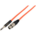 Photo of Sescom 482/XF-4OE Patch Cable NP3TB Weco Type to XLR Female - 4 Foot Orange