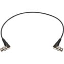 Photo of Laird 12G-SDI/4K Mini-RG59 Belden 4855R UHD Right Angle BNC Single Link Cable - Black - 3 Foot