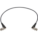 Photo of Laird 12G-SDI/4K Mini-RG59 Belden 4855R UHD Right Angle BNC Single Link Cable - Black- 18 Inch