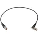 Photo of Laird 12G-SDI/4K Mini-RG59 Belden 4855R UHD Female to Right Angle BNC Cable - Black - 18 Inch