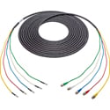 Laird 12G-SDI/4K 5-Channel Mini-RG59 Belden 4855RX5 DIN 1.0/2.3 Male to BNC Male Snake Cable - 3 Foot