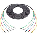 Laird 12G-SDI/4K 5-Channel Mini-RG59 Belden 4855RX5 DIN 1.0/2.3 to BNC Female Snake Cable - 3 Foot