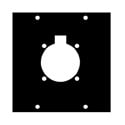 Middle Atlantic 4SC1 UCP Module with One Circular Flange Punchout